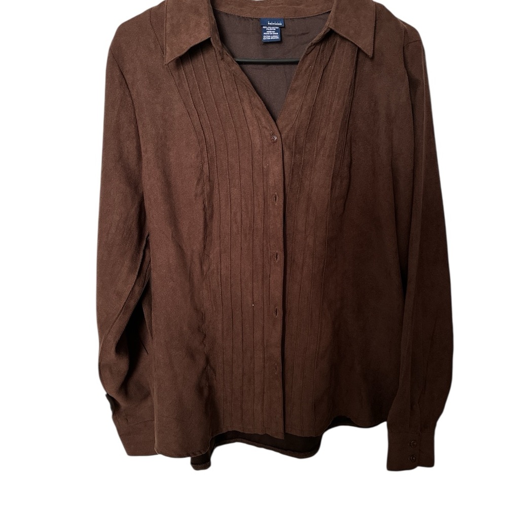 BASIC EDITIONS -Rich Brown Button Down Shirt